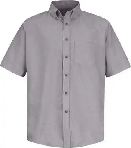 Red Kap Sp80 Poplin Short Sleeve Dress Shirt - Silver