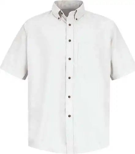 Red Kap Sp80 Poplin Short Sleeve Dress Shirt - White