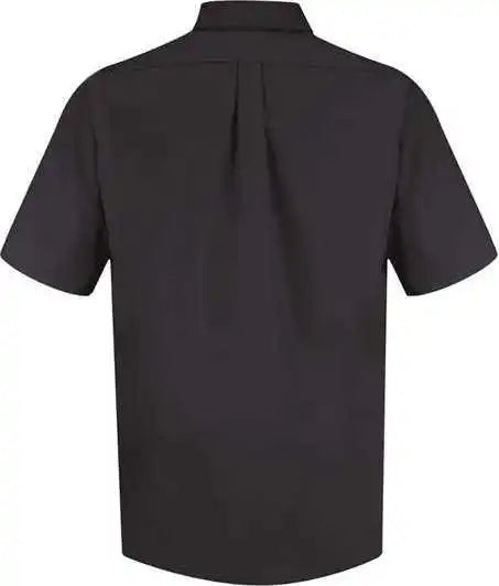 Red Kap Sp80l Poplin Short Sleeve Dress Shirt Long Sizes Black