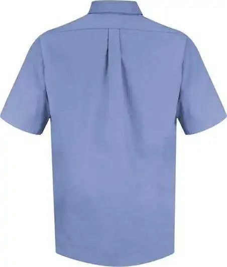 Red Kap Sp80l Poplin Short Sleeve Dress Shirt - Long Sizes - Light Blue