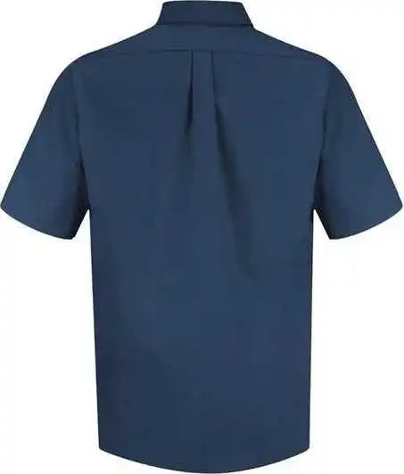 Red Kap Sp80l Poplin Short Sleeve Dress Shirt Long Sizes Navy