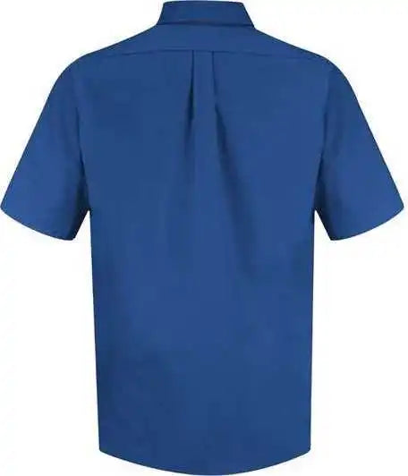 Red Kap Sp80l Poplin Short Sleeve Dress Shirt Long Sizes Royal Blue