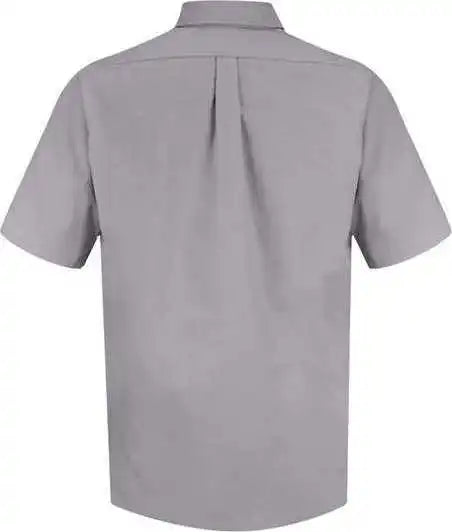 Red Kap Sp80l Poplin Short Sleeve Dress Shirt - Long Sizes - Silver Gray