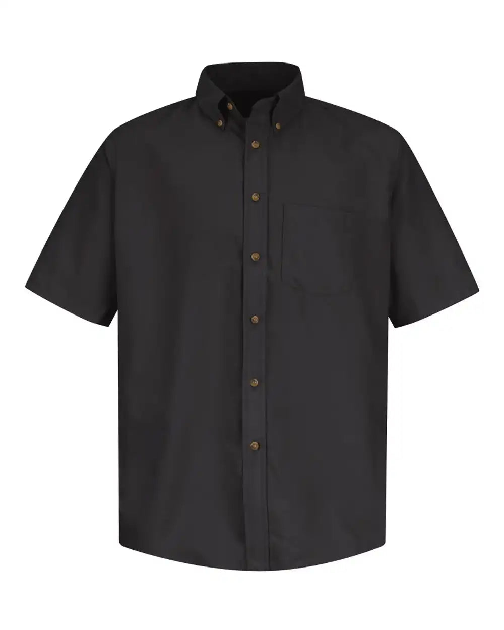 Red Kap Sp80t Poplin Short Sleeve Dress Shirt - Tall Sizes - Black - Lt
