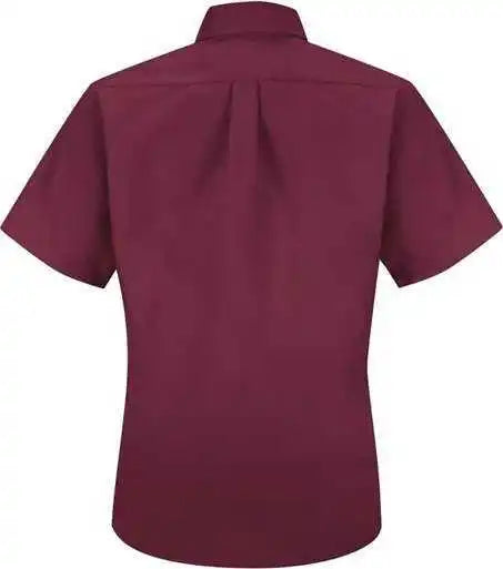 Red Kap Sp81ext Women’s Poplin Dress Shirt Extended Sizes - Burgundy - Maroon / Ladies 24