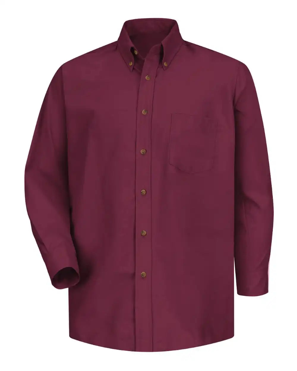 Red Kap Sp90 Poplin Dress Shirt - Burgundy - s