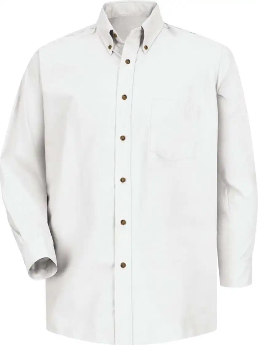 Red Kap Sp90 Poplin Dress Shirt - White - Sleeve 32 33 - 32/33 / m