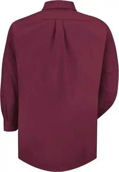 Red Kap Sp90 Poplin Long Sleeve Dress Shirt - Burgundy