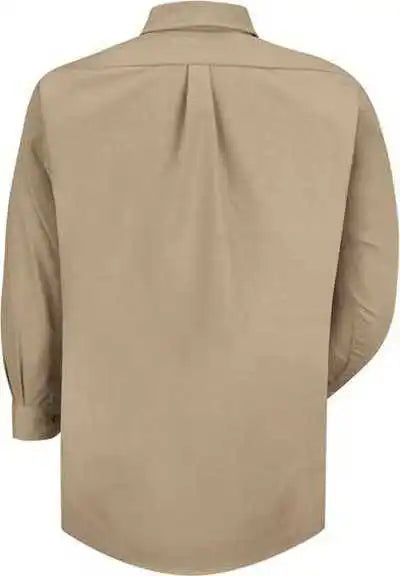Red Kap Sp90 Poplin Long Sleeve Dress Shirt - Khaki