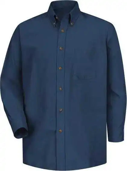Red Kap Sp90 Poplin Long Sleeve Dress Shirt - Navy