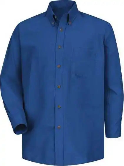 Red Kap Sp90 Poplin Long Sleeve Dress Shirt Royal Blue