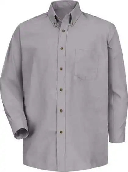 Red Kap Sp90 Poplin Long Sleeve Dress Shirt - Silver Gray