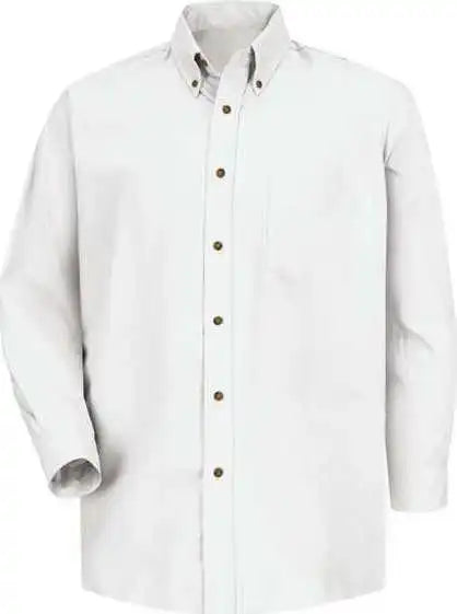 Red Kap Sp90 Poplin Long Sleeve Dress Shirt - White