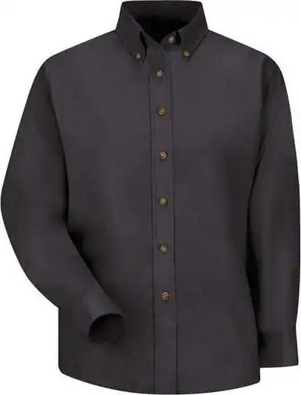 Red Kap Sp91 Women’s Long Sleeve Poplin Dress Shirt - Black