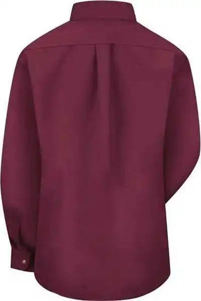 Red Kap Sp91 Women’s Long Sleeve Poplin Dress Shirt - Burgundy