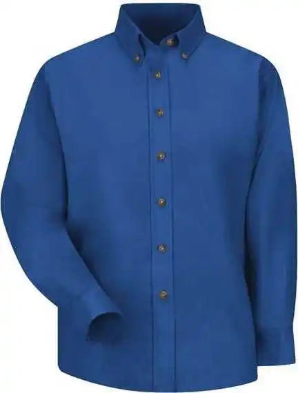 Red Kap Sp91 Women’s Long Sleeve Poplin Dress Shirt - Royal Blue