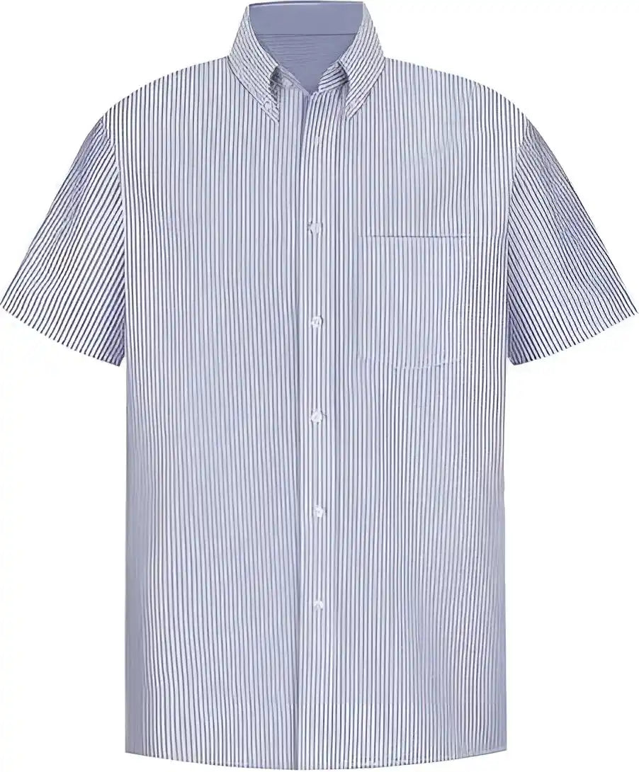 Red Kap Sr60l Executive Oxford Dress Shirt Long Sizes Blue White Stripe