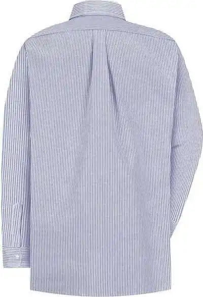 Red Kap Sr70 Executive Oxford Long Sleeve Dress Shirt Bs Blue White Stripe 33
