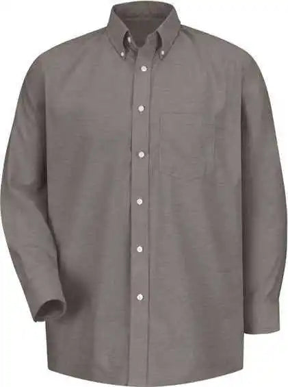 Red Kap Sr70 Executive Oxford Long Sleeve Dress Shirt - Gy-gray 35