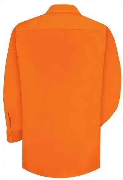 Red Kap Ss14 Enhanced Visibility Long Sleeve Work Shirt For. Orange
