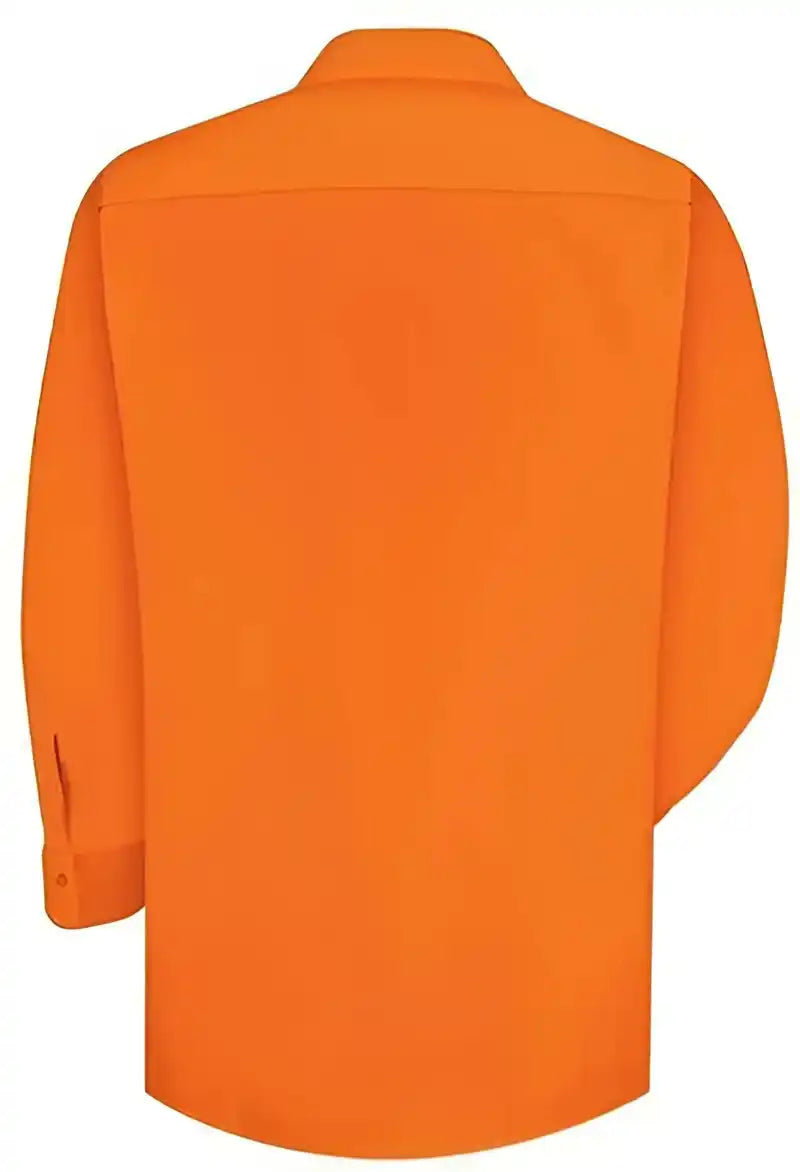 Red Kap Ss14l Enhanced Visibility Long Sleeve Work Shirt Sizes For. Orange