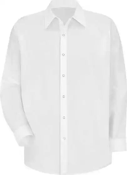 Red Kap Ss16 Long Sleeve Specialized Polyester Work Shirt White