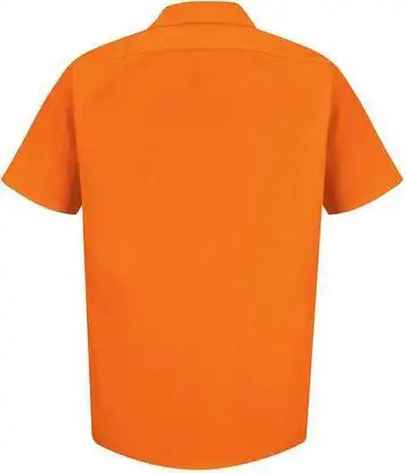 Red Kap Ss24 Enhanced Visibility Short Sleeve Work Shirt For. Orange