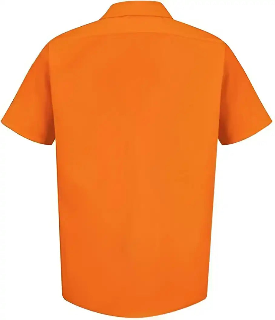Red Kap Ss24l Enhanced Visibility Short Sleeve Work Shirt Tall Sizes For. Orange