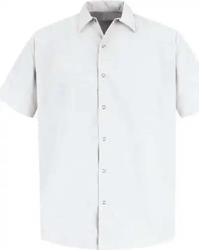 Red Kap Ss26 Specialized Pocketless Polyester Work Shirt - White