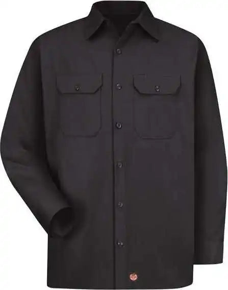 Red Kap St52 Utility Long Sleeve Work Shirt - Black