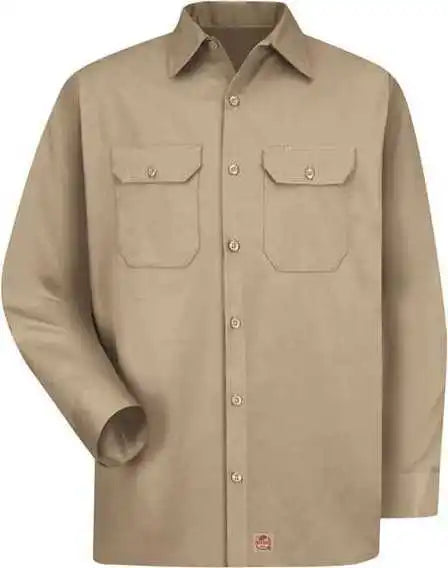 Red Kap St52 Utility Long Sleeve Work Shirt Khaki