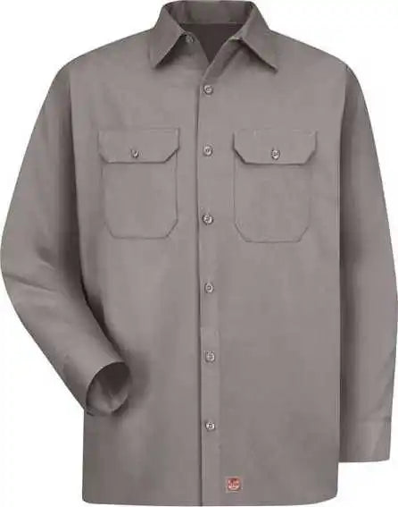 Red Kap St52 Utility Long Sleeve Work Shirt - Silver Gray