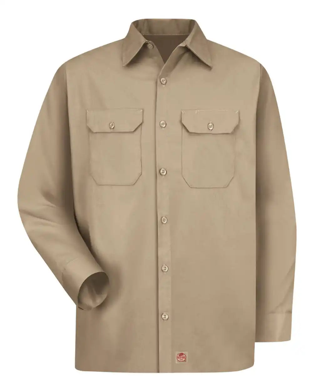 Red Kap St52t Utility Long Sleeve Work Shirt - Tall Sizes - Khaki - Lt