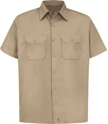 Red Kap St62 Utility Short Sleeve Work Shirt Khaki