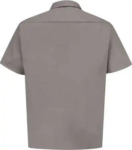 Red Kap St62 Utility Short Sleeve Work Shirt Silver Gray