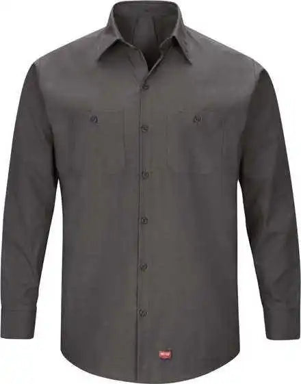 Red Kap Sx10 Mimix Long Sleeve Work Shirt Charcoal