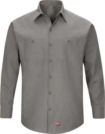 Red Kap Sx10l Men’s Long Sleeve Mimix Work Shirt - Sizes - Gray