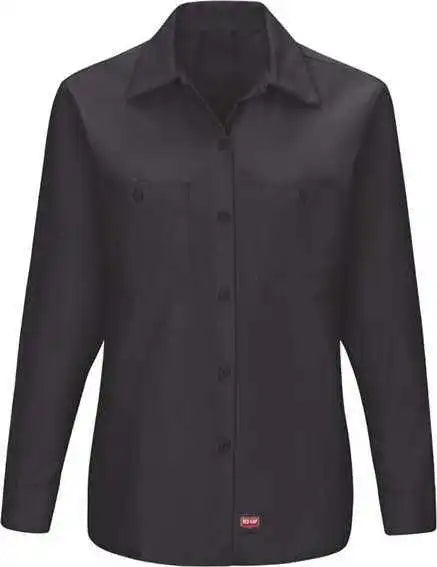 Red Kap Sx11 Women’s Long Sleeve Mimix Work Shirt Black