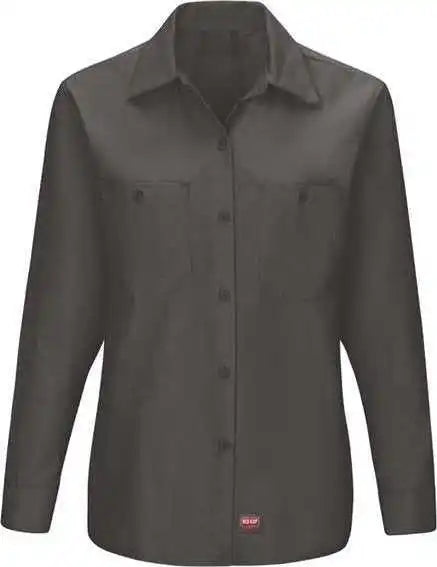 Red Kap Sx11 Women’s Long Sleeve Mimix Work Shirt Charcoal