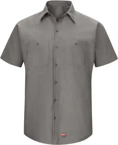 Red Kap Sx20l Mimix Short Sleeve Workshirt - Long Sizes - Gray