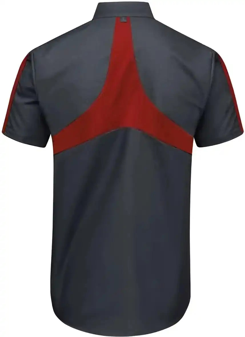 Red Kap Sx46 Mimix Pro + Short Sleeve Work Shirt with Oilblok Charcoal Fireball