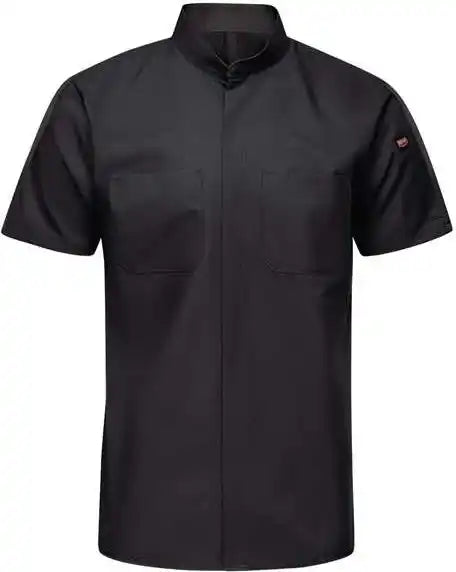 Red Kap Sx46t Mimix Pro + Short Sleeve Work Shirt with Oilblok Tall Sizes Black