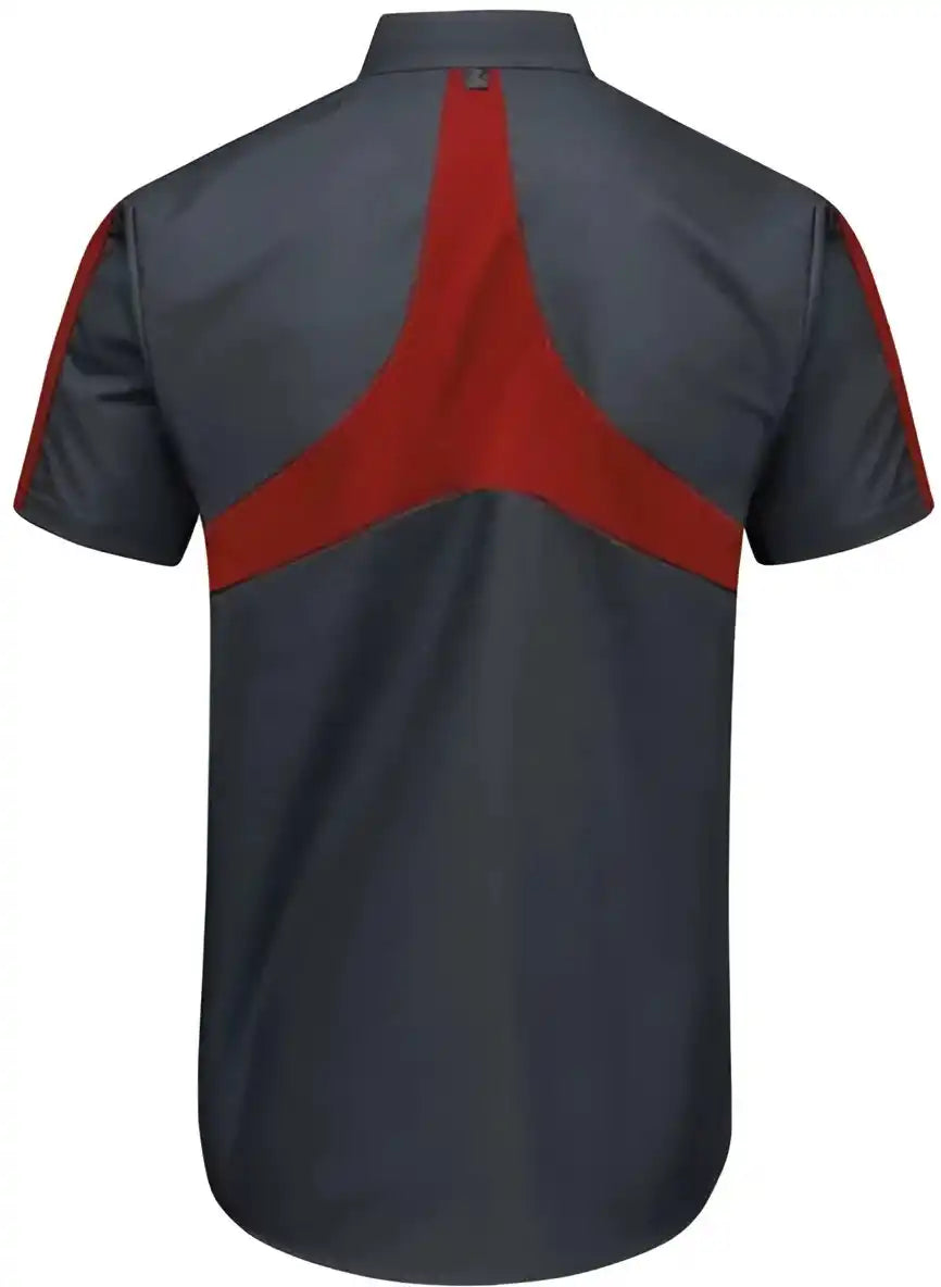 Red Kap Sx46t Mimix Pro + Short Sleeve Work Shirt with Oilblok Tall Sizes Charcoal Fireball