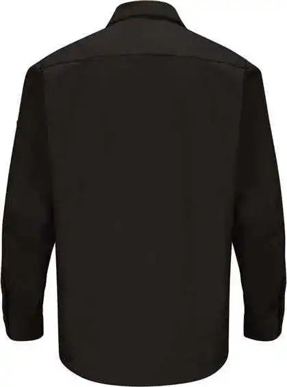 Red Kap Sy10 Long Sleeve Automotive Crew Shirt Black
