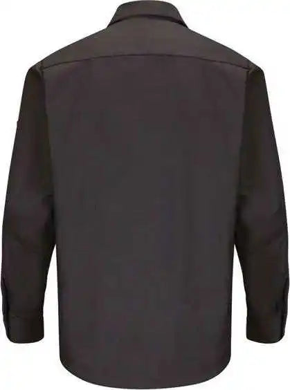 Red Kap Sy10 Long Sleeve Automotive Crew Shirt - Charcoal