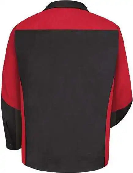 Red Kap Sy10l Long Sleeve Automotive Crew Shirt Sizes Black (long Sizes)