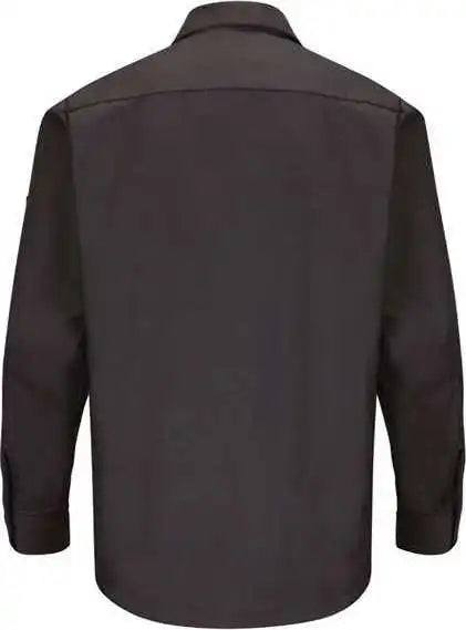 Red Kap Sy10l Long Sleeve Automotive Crew Shirt - Sizes - Charcoal