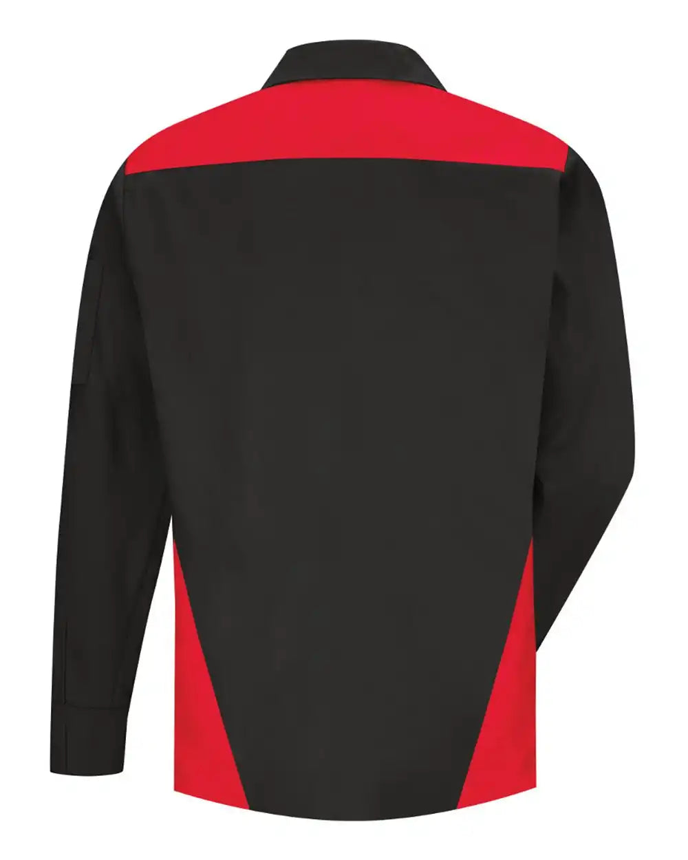 Red Kap Sy18 Long Sleeve Tri-color Shop Shirt - Black Charcoal - Black/ Red/ / s