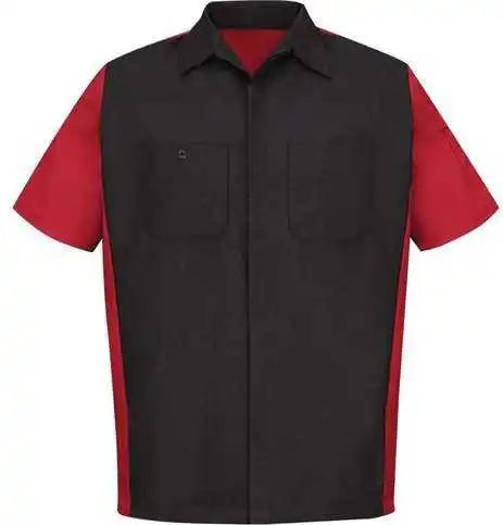 Red Kap Sy20 Short Sleeve Automotive Crew Shirt - Black