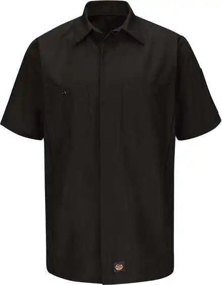 Red Kap Sy20 Short Sleeve Automotive Crew Shirt Black